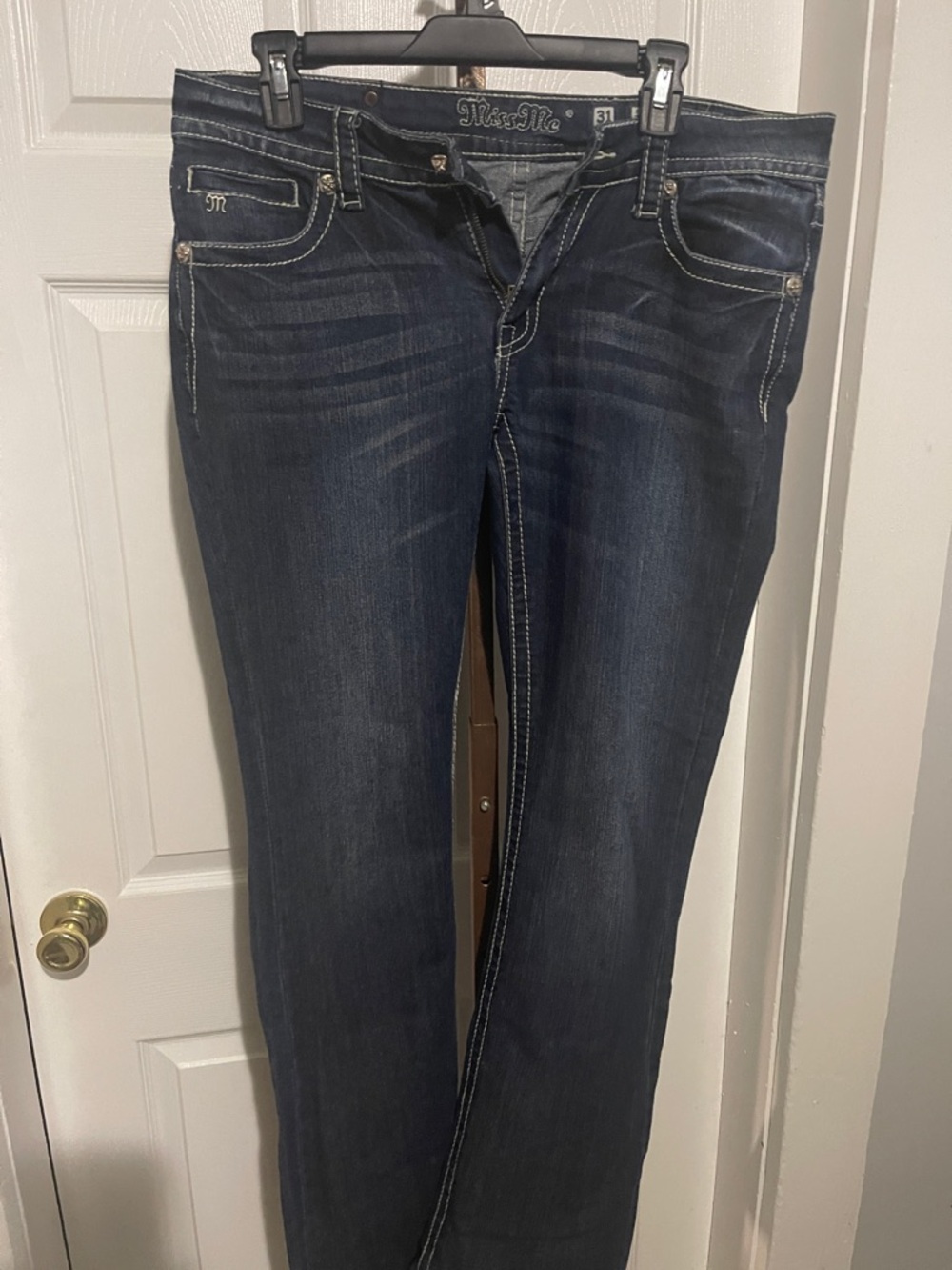 Miss Me Indigo Bootcut Jeans with Contrast Stitching